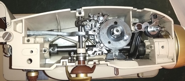 inside a sewing machine